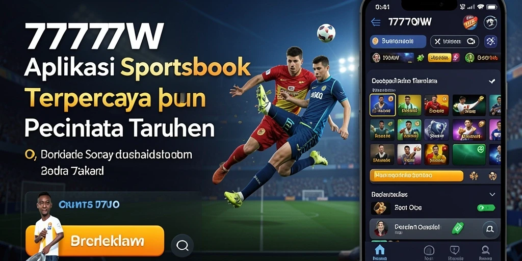 Tampilan menarik dari gameplay aplikasi Sportsbook 7777W.