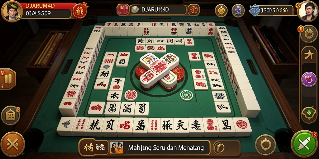 Screenshot gameplay DJARUM4D yang menampilkan suasana Mahjong yang seru.