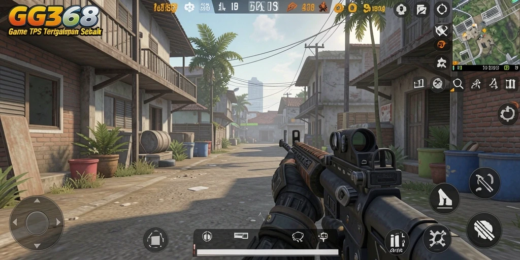 Gameplay GG368 yang mendebarkan dalam aksi TPS.
