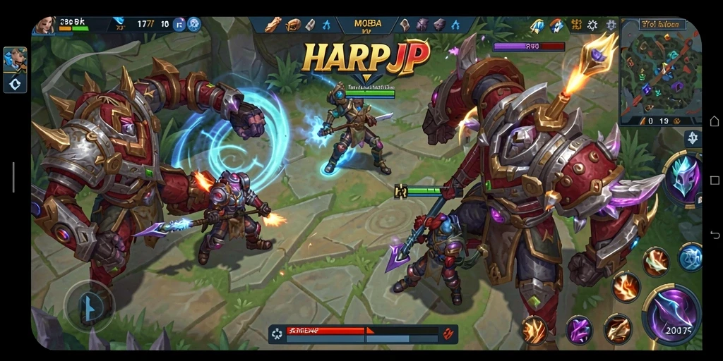 Tampilan gameplay seru dan penuh strategi di HARAPJP.