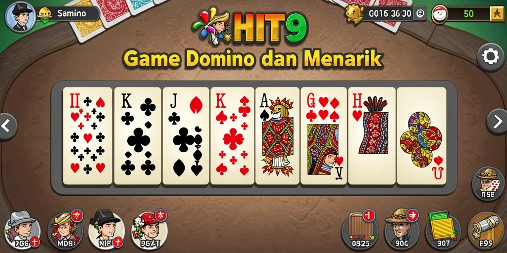 Tampilan screenshot game Domino HIT9 menampilkan aksi bermain yang seru.