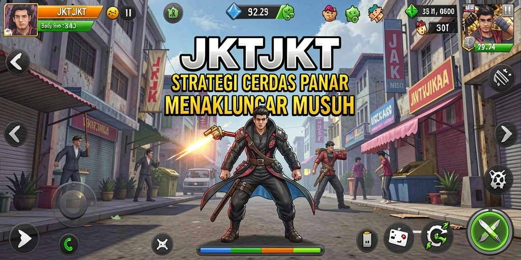 Tampilan gameplay seru di JKTJKT dengan strategi yang mendalam.