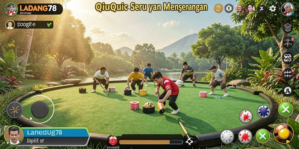 Tampilan gameplay QiuQiu yang seru dan interaktif.