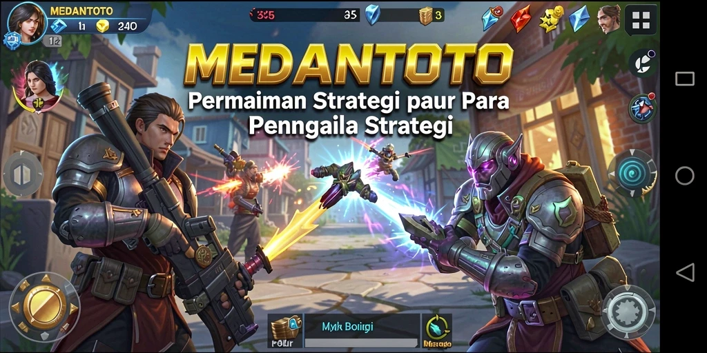 Screenshot utama MEDANTOTO menunjukkan aksi pertempuran strategi yang mendebarkan.
