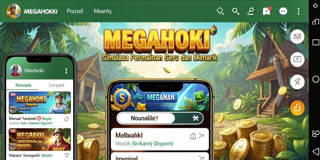 Tampilan gameplay menarik dari MEGAHOKI yang penuh tantangan.
