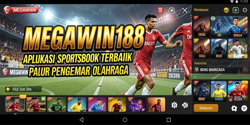 Tampilan gameplay taruhan olahraga di MEGAWIN188.