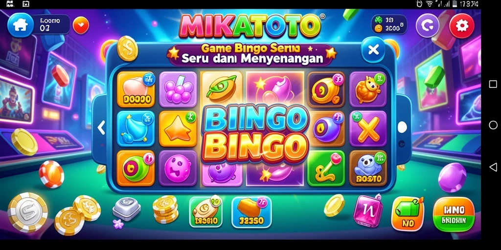 Tampilan seru dari gameplay Bingo di MIKATOTO.