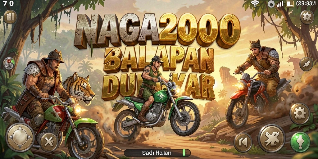 Gameplay menegangkan dari NAGA2000 saat balapan di trek yang ekstrem.
