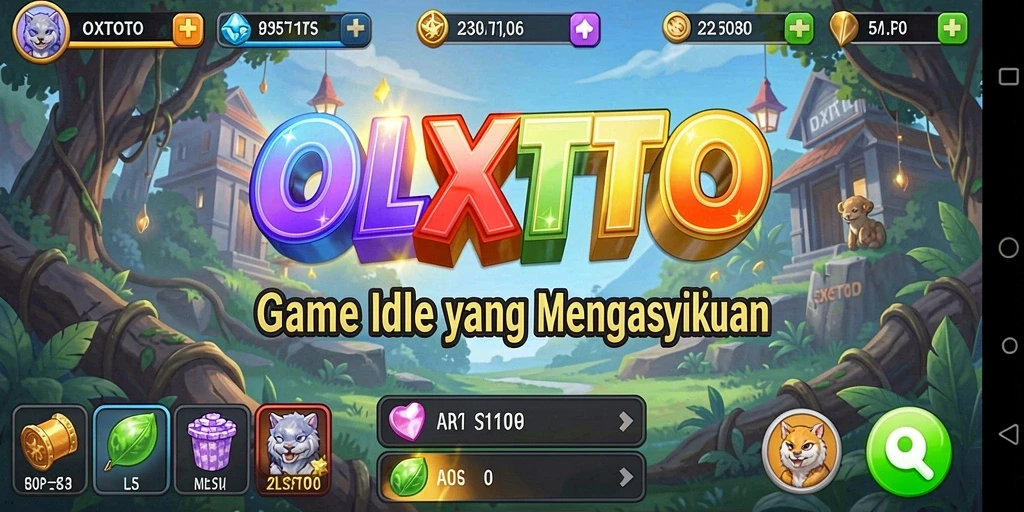 Screenshot OLXTOTO menampilkan gameplay Idle yang menarik dan interaktif.