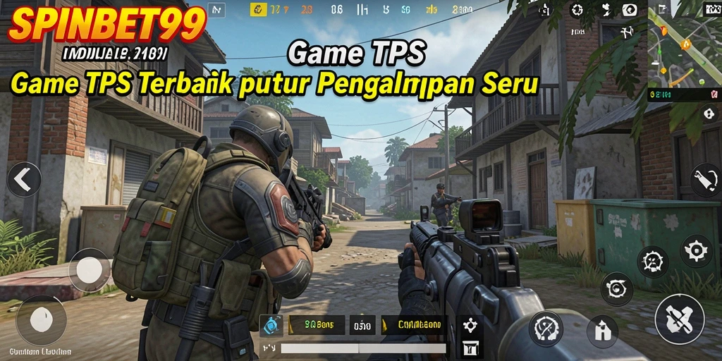 Screenshot SPINBET99 menampilkan aksi gameplay TPS yang seru.
