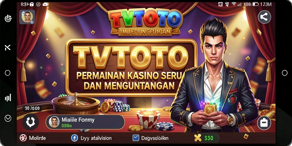 Tangkapan layar utama TVTOTO menampilkan aksi permainan Kasino yang mendebarkan.