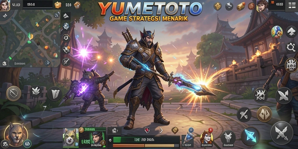 Tangkapan layar gameplay YUMETOTO yang menampilkan pertempuran strategis.