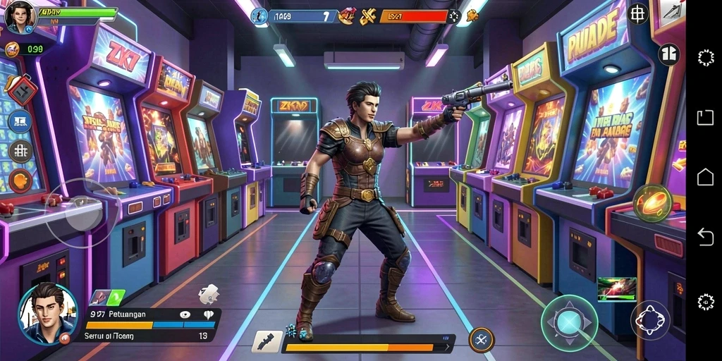 Screenshot menampilkan gameplay seru dari game Arcade ZK7.