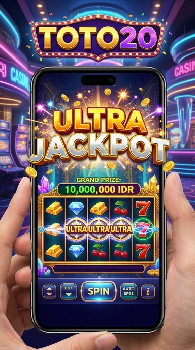 Tampilan aplikasi toto20 dengan berbagai pilihan kategori.