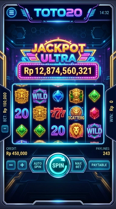 Pengguna yang bahagia menjelajahi aplikasi di toto20.